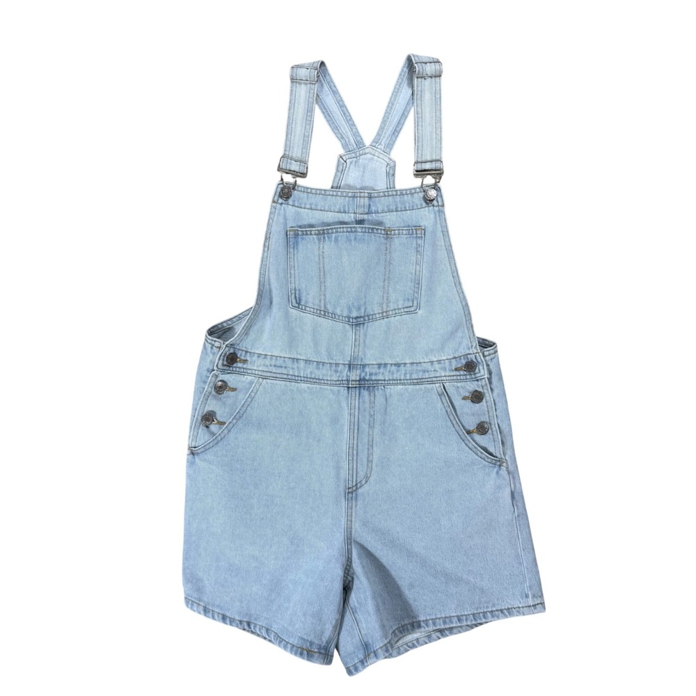 By Together Womens Light Wash Denim Overalls Size Small Light Blue